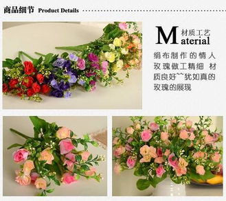 永駐初心的浪漫 高檔五頭情人玫仿真花，點(diǎn)亮家居與節(jié)慶的永恒藝術(shù)